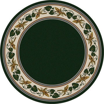 Emerald Three Sisters Rug, Green, 8'x8' Round, Round