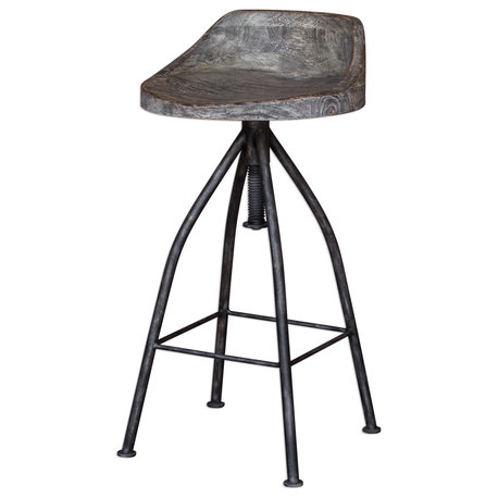 Uttermost Kairu Wooden Bar Stool