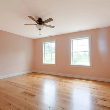 Rustic Red Oak Plank Flooring, Bedroom