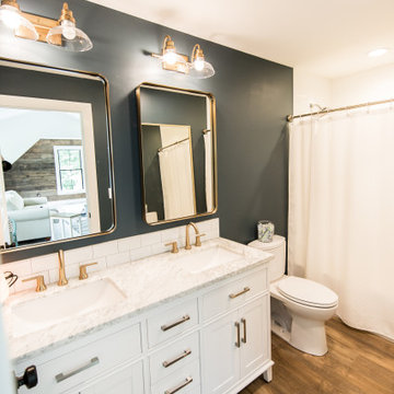 Bathroom with white vanity