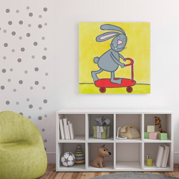 "Rabbit II" Painting Print on Wrapped Canvas