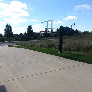 Anthony P's Pro Dunk Silver Basketball System on a 60x30 in Wilmington, NC