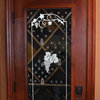 Wine Door - Grape Cluster Grape Ivy - Cherry - 30" x 96" - Knob on Left -...