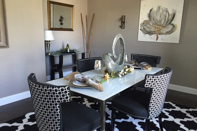 Example of a trendy dining room design in Denver