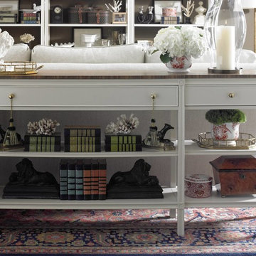 Stanley Furniture Charleston Regency Carolina Sofa Table in Ropemakers White