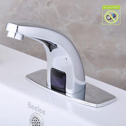 Contemporary Cold Water Automatic Touchless Chromewith Hydropower Sensor Bathroo - Bathroom Sink Faucets