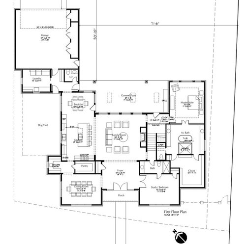 Help with corner lot custom home floor plans