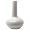 3-Piece Luxe Retro Mid Century Modern Bud Vase Set, Matte White Ceramic