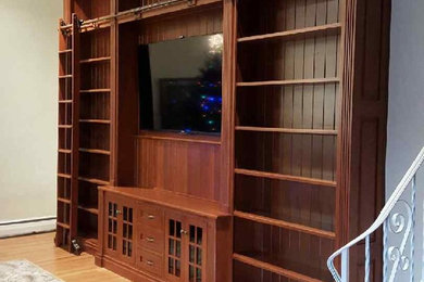 Library Cabinetry with Rolling Ladder
