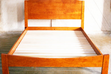 Inspiration for a large contemporary master bedroom remodel in Portland Maine