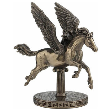 Pegasus Horse Statue on Zodiac Base