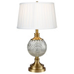 Dale Tiffany - Dale Tiffany SGT16158F Mitre, 1 Light Table Lamp-25.5 In and 14 In - Our beautiful Mitre 24% Lead Crystal Table Lamp isMitre 1 Light Table  Antique Bronze White *UL Approved: YES Energy Star Qualified: n/a ADA Certified: n/a  *Number of Lights: 1-*Wattage:100w Incandescent bulb(s) *Bulb Included:No *Bulb Type:Incandescent *Finish Type:Antique Bronze