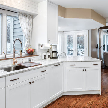 Vivid White and Walnut