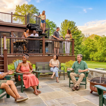 Multi-Level Deck, Screened Porch & Flagstone Patio