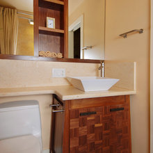 Recessed shelving