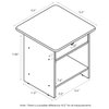 Furinno End Table/Night Stand, Pink and Light Pink