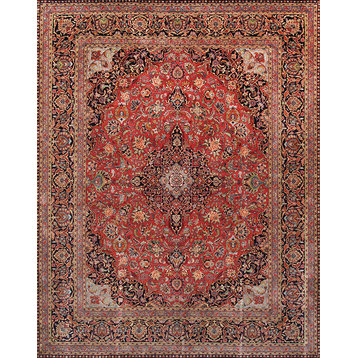 Pasargad AZ Collection Hand-Knotted Lamb's Wool Area Rug, 10'1"x14'3"