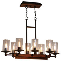 Artcraft Ac10148Bu Legno Rustico Brunito Island Light