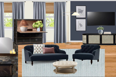 Inspiration for a living room remodel in Boston
