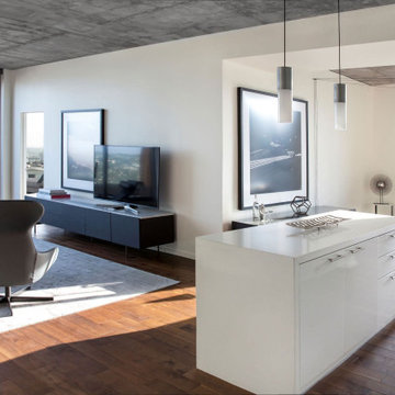 An EzyJamb Classic Adjust (EZC) can be seen to the left of the TV in the living