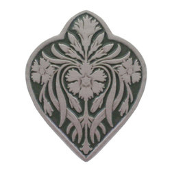 Inviting Home Inc. - Dianthus Knob, Antique-Style Pewter-Sage - Cabinet And Drawer Knobs