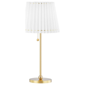 Demi 1-Light Table Lamp Aged Brass