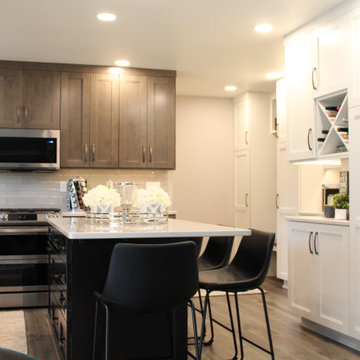 Stunning Kitchen Transformation Done in Ebony, White and Shale Colors