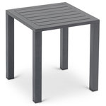 Meridian Furniture - Maldives Outdoor Patio End Table, Grey - Bring the comfort of the indoors to your outdoor space with this Maldives outdoor end table. This beautiful table features a grey aluminum frame with quality construction, so you can count on it weathering the outdoors without skipping a beat. Adding these to any space will give it a definitive resort appeal.