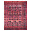 Weave & Wander Welch Oriental Machine Washable Pink/Blue Rug, 5'3"x7'6"