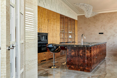 Photo of a transitional kitchen in Moscow.
