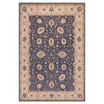 Bareens Designer Rugs - Classic Ziegler Cassey Gray Beige Hand-Knotted Wool Rug - 8'11'' x 11'9'' - Enhance the ambiance of your home with this magnificent Persian-influenced Turkish hand-knotted rug made by skilled artisans capable of creating the most exceptional vegetable dyes and hand-spun wool. This exquisite handmade rug is a one-of-a-kind Peshawar Kafkaz, otherwise identified as Chobi, Chobi Peshawar, Oushak, or Ziegler rug. These handmade rugs are crafted in Pakistan utilizing superior-quality wool imported from Australia, New Zealand, and Korea in two types of weaves: the Persian weave and the Mori weave. This rug is meticulously crafted by hand using the finest natural vegetable dyes extracted from local plants. The artisans use a blend of hand-spun local and fine merino wool, resulting in a rug with a compelling texture, higher lanolin content, and longer staple. The artisans occasionally incorporate natural or artificial silk into the pile to enhance specific motifs. The finished product is an awe-inspiring execution of flawless design and an understated palette that exudes elegance.