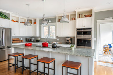 Inspiration for a contemporary kitchen remodel in Boston