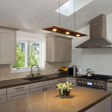 Vix - 34" LED Linear Pendant - Oiled Walnut - Frosted Polymer