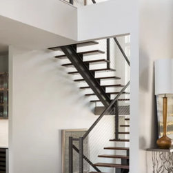 DesignRail&reg; Aluminum Railing System in Bronze Matte with Graspable Top Rail and - Stair Parts