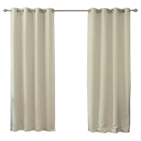 Linen Blend Blackout Curtains