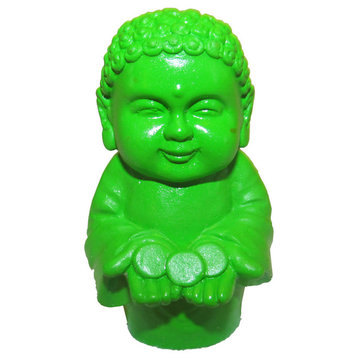 Pocket Buddha Green Prosperity Buddhism Mini Figure Figurine Toy