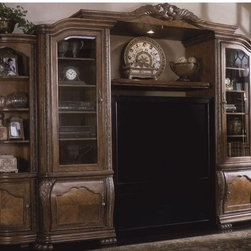AICO Furniture - Eden Entertainment Center Set in Amaretto - 60000ENT6-23 - Furniture