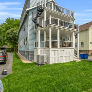 Three Story Deck with Spiral Stair