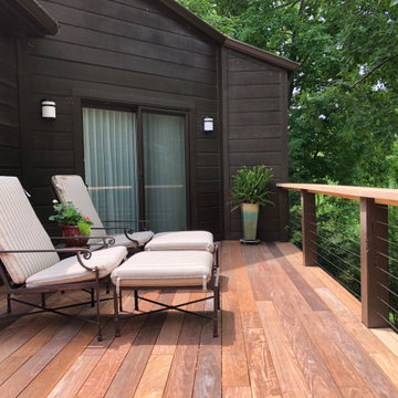 New Siding and Ipe Decks and Metal Railing