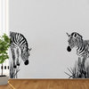 Room Decor Jungle Animals Wall Decals With Grass Zebra Wall Decals