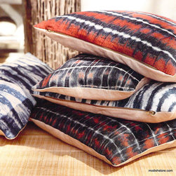 Roost Shibori Linen Pillows - SKU: TX285 - Seat Cushions