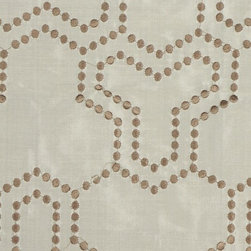 Grey Custom Made Embroidered Dupioni Silk Curtains - Windows And Doors