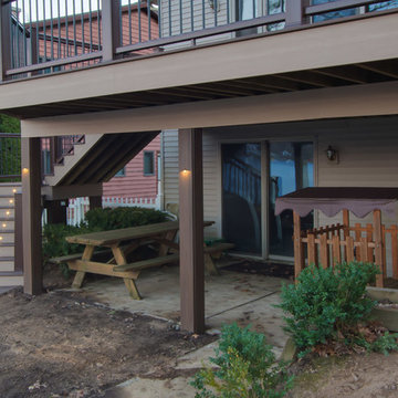 Panoramic Lake Home Deck at Gun Lake