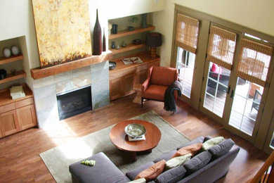 Example of a classic family room design in Portland