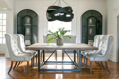 Example of a mid-sized eclectic dining room design in Other