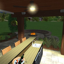Patio - Pavilion - Fire Pit - Bar - Landscape Package - Outdoor Kitchen Appliances