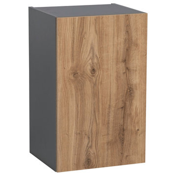 9 x 24 Wall Cabinet-Single Door-with Natural Teak door