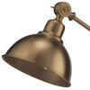 Classic Minimalist Brass Metal Adjustable Arm Desk Lamp 30.5" Gold Dome Shade