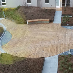 Juniper Decking at Atlas Apartments - Deck Tiles And Planks