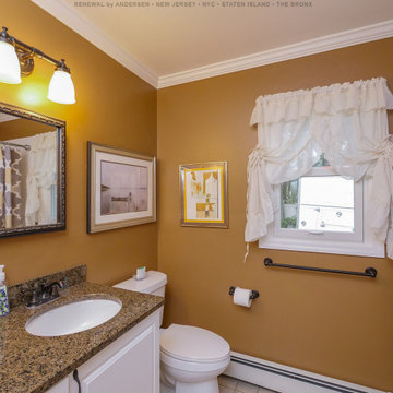 Charming Bathroom with New White Window - Renewal by Andersen NJ / NYC